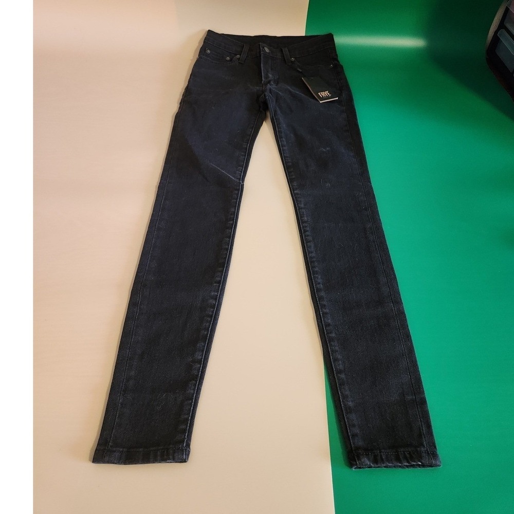 Frye‎ Skinny Jeans Womens 25 Black Garment Dyed Mid Rise Slim Denim NWT